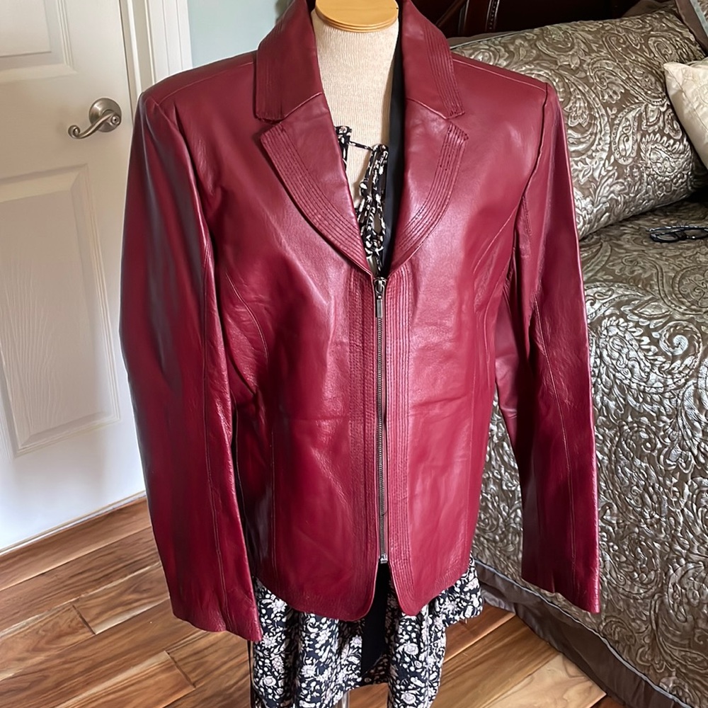 Chilli Pepper Red Leather Jacket.  🌶